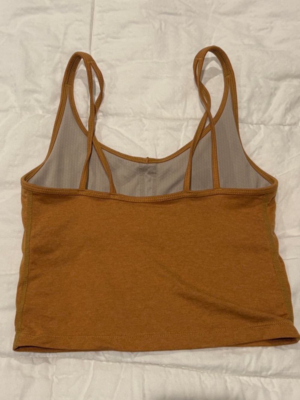 Vuori mustard yellow heather Crop Tank Top - Picture 2 of 3